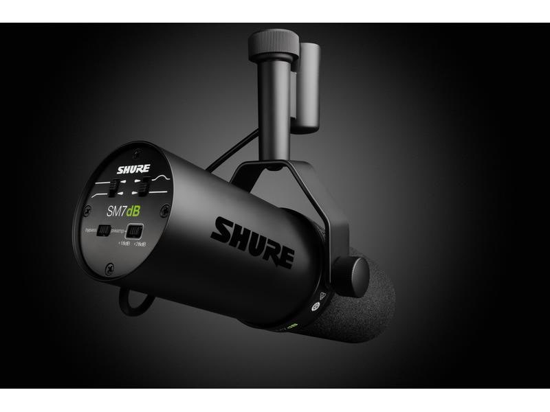 Shure Mikrofon SM7DB Dynamisches Mikrofon mit Preamp und legendärem Klang