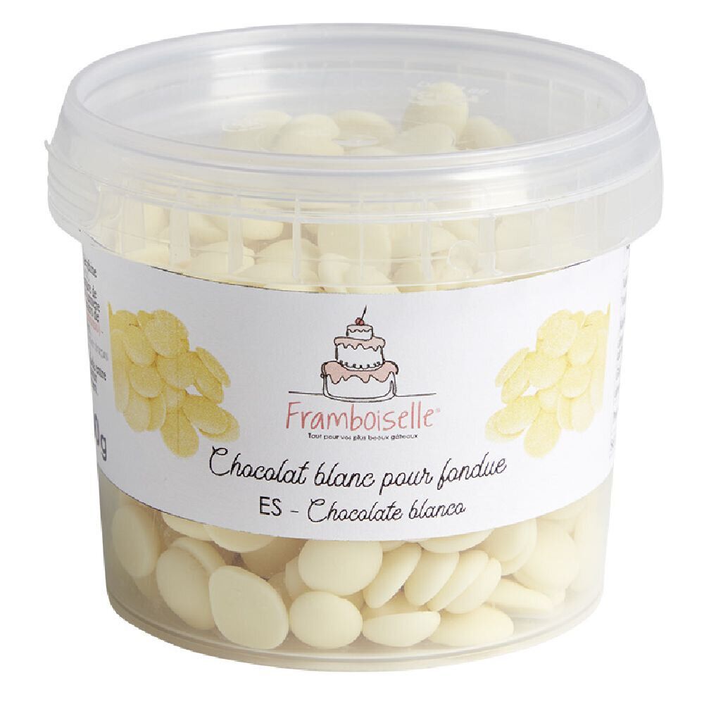 Palets de chocolat blanc en pot 200gr