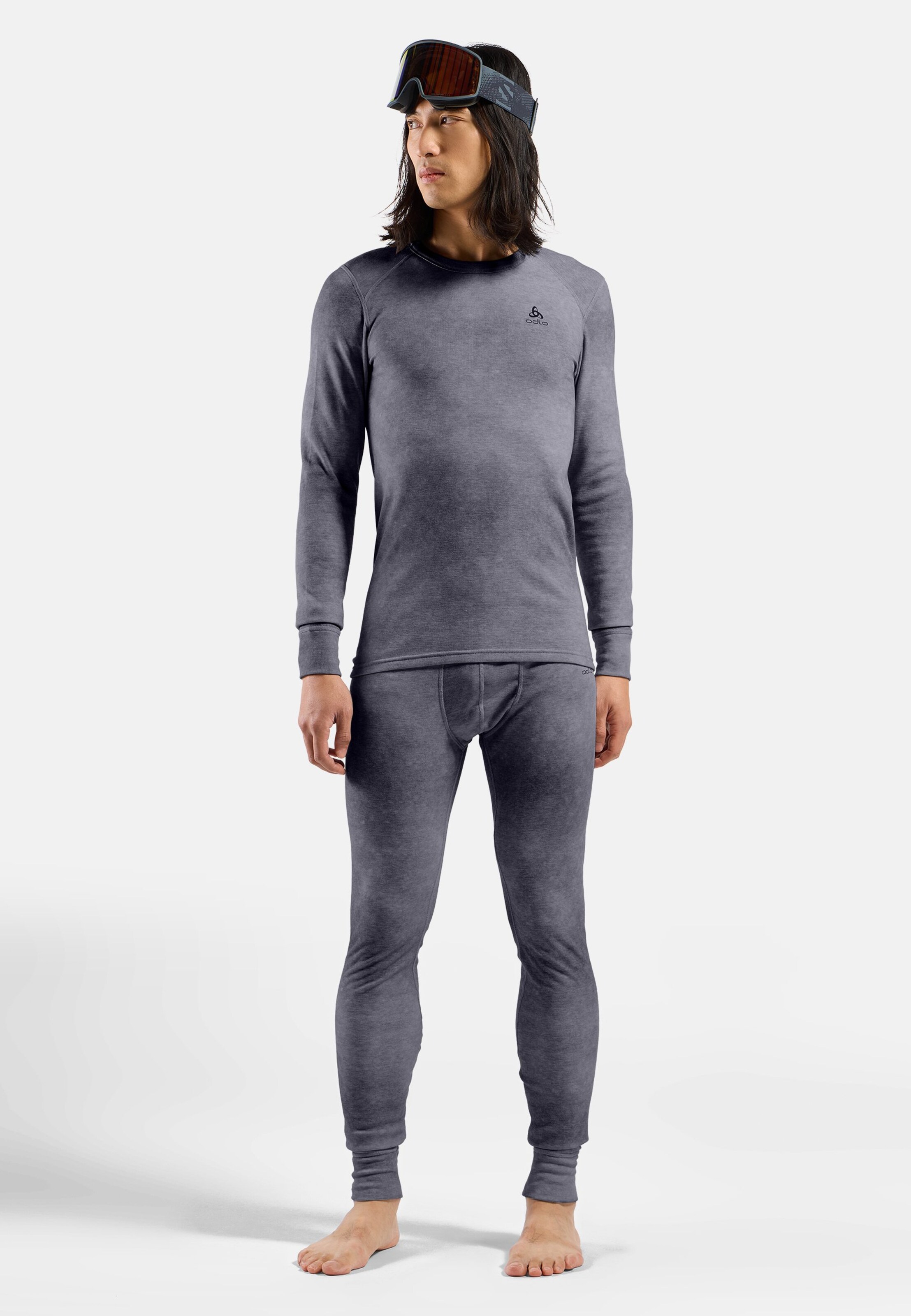 Odlo x POW Collective Voices Active Warm Base-Layer-Shirt mit Print in Skipper Blue