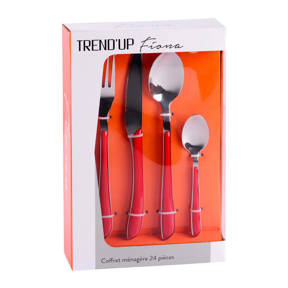 Ménagère 24 pièces rouge Trend'up