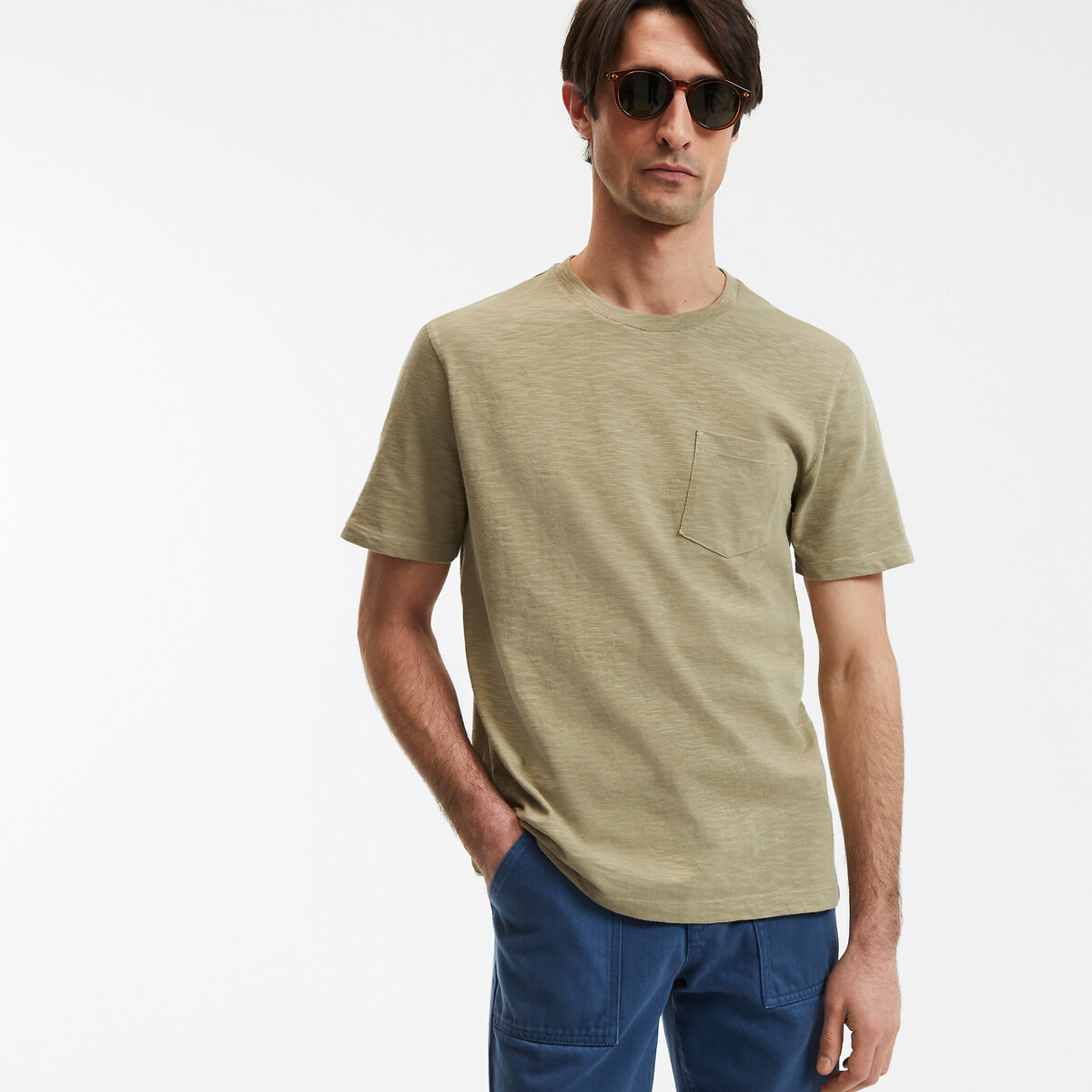 COLEÇÃO LA REDOUTE<br>Camiseta com gola redonda e mangas curtas