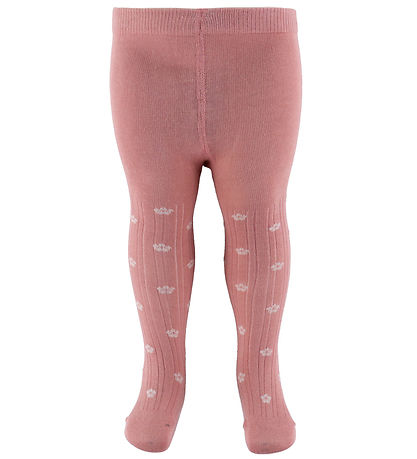 Minymo Strumpfhosen - 2er-Pack - Ash Rose m. Blumen