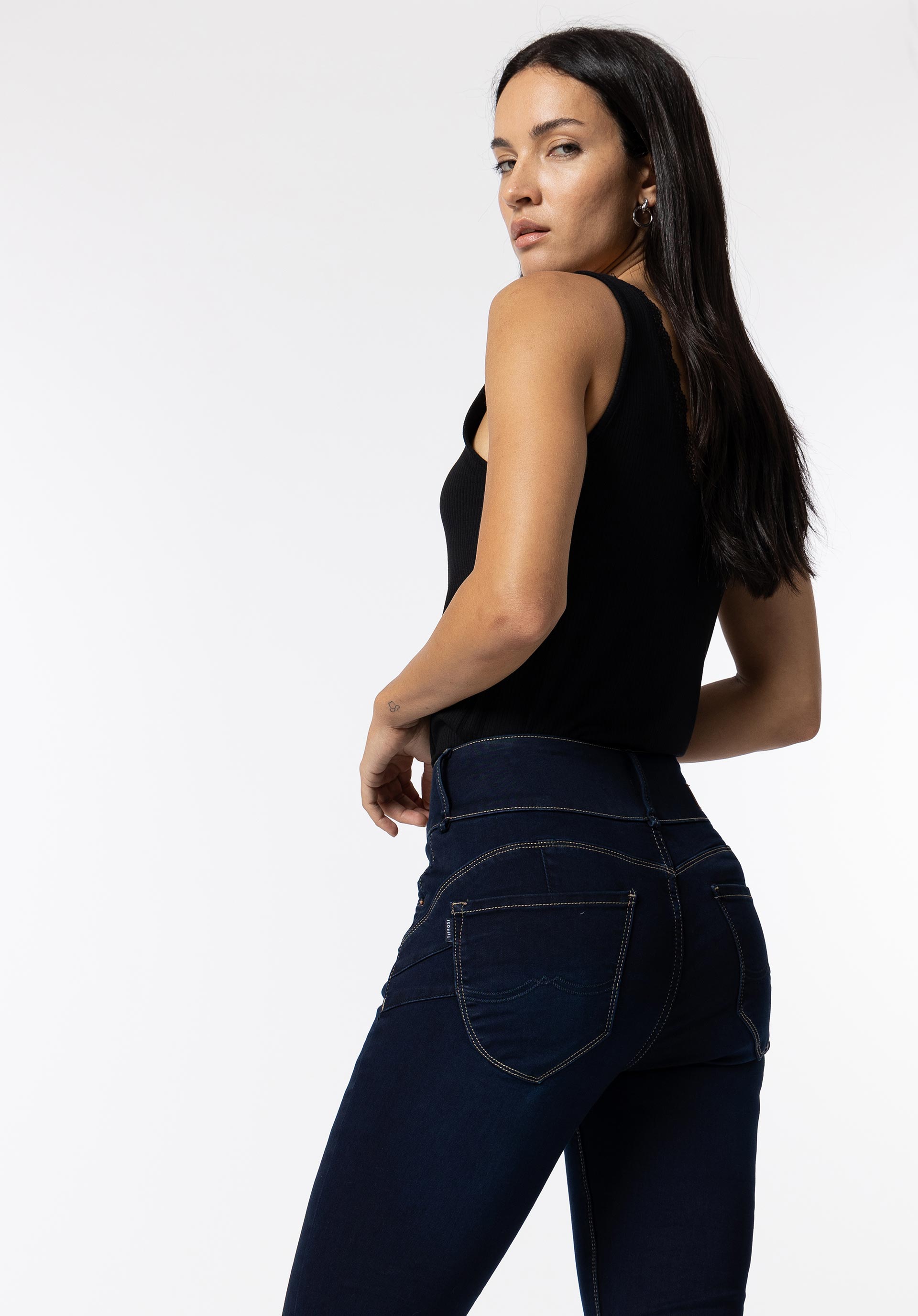 Jeans Double-up Skinny Cintura Alta