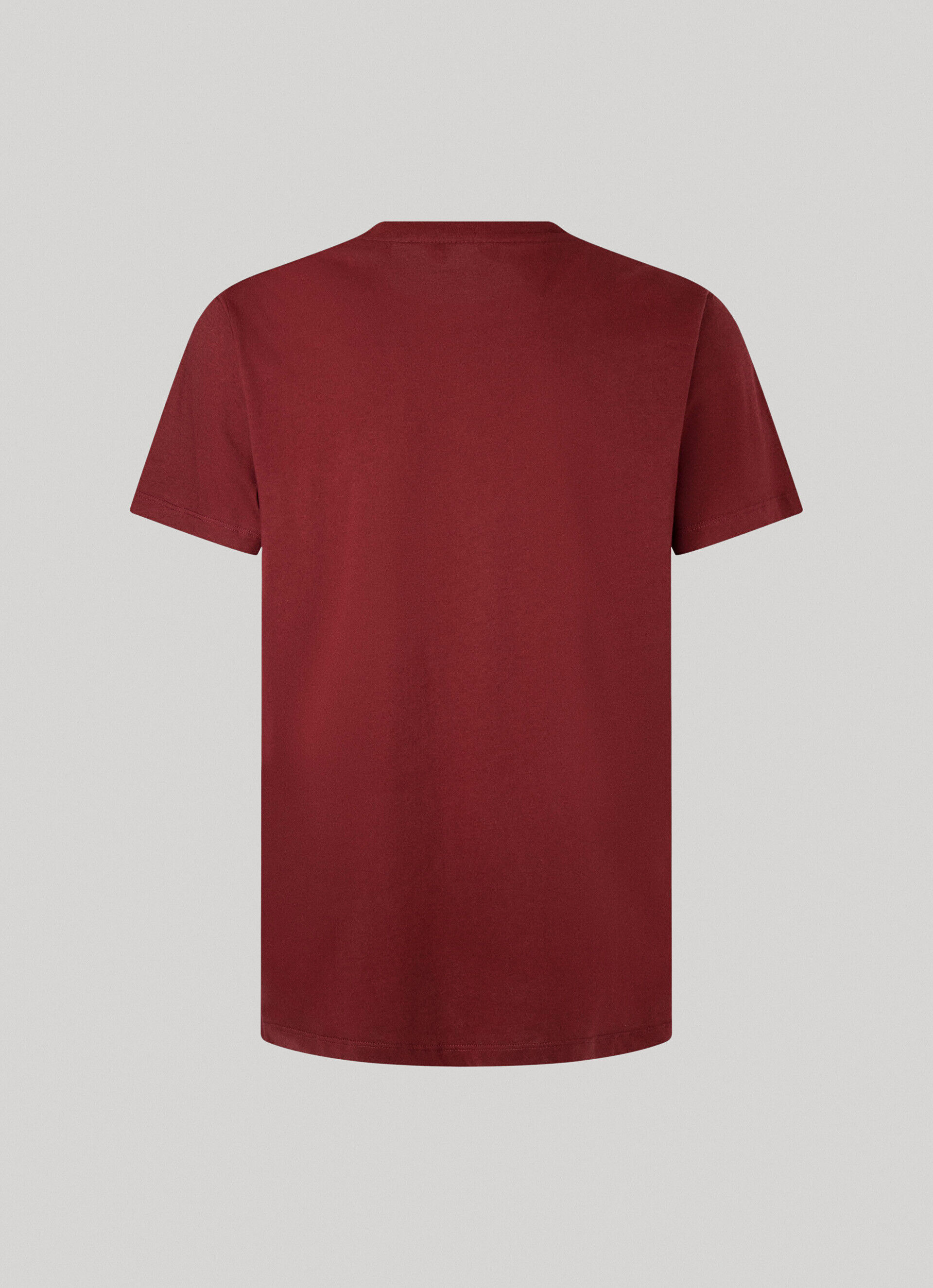 Camiseta de algodão com logotipo estampado - vermelho borgonha