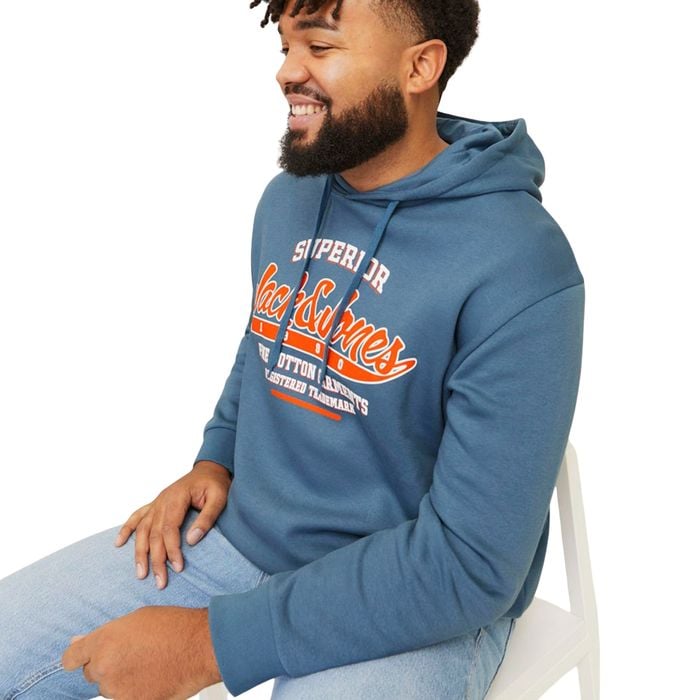 Jack & Jones Logo Sweat Hoodie Heren (plussize)
