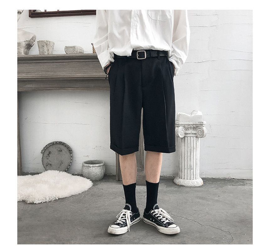 Ninine - Effen shorts met rechte pijpen