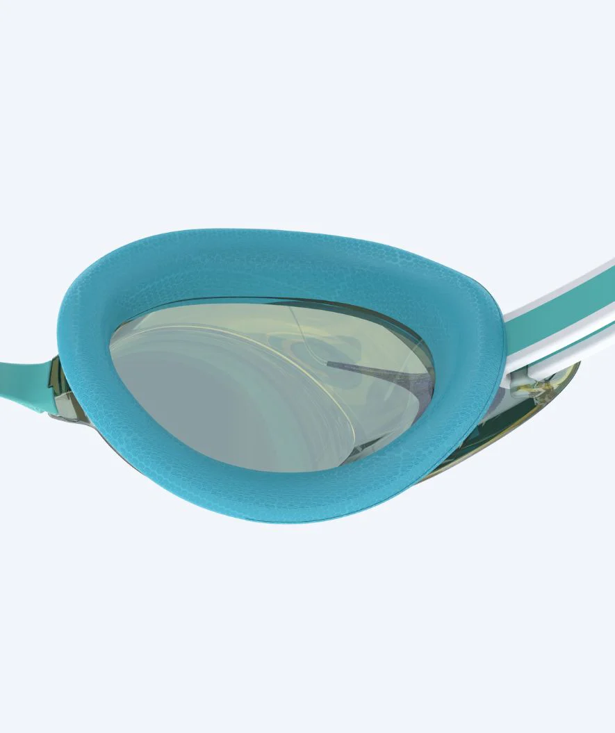 Speedo Elite svømmebriller til damer - Vanquisher 3.0 Mirrored - Turkis/guld