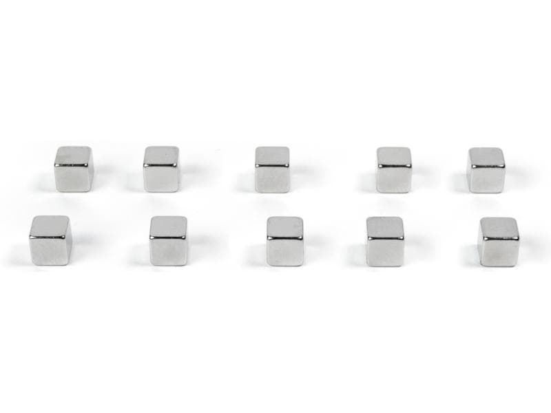Trendform Haftmagnet Kubiq Silber, 10 Stück Magnet-Set als Würfelform