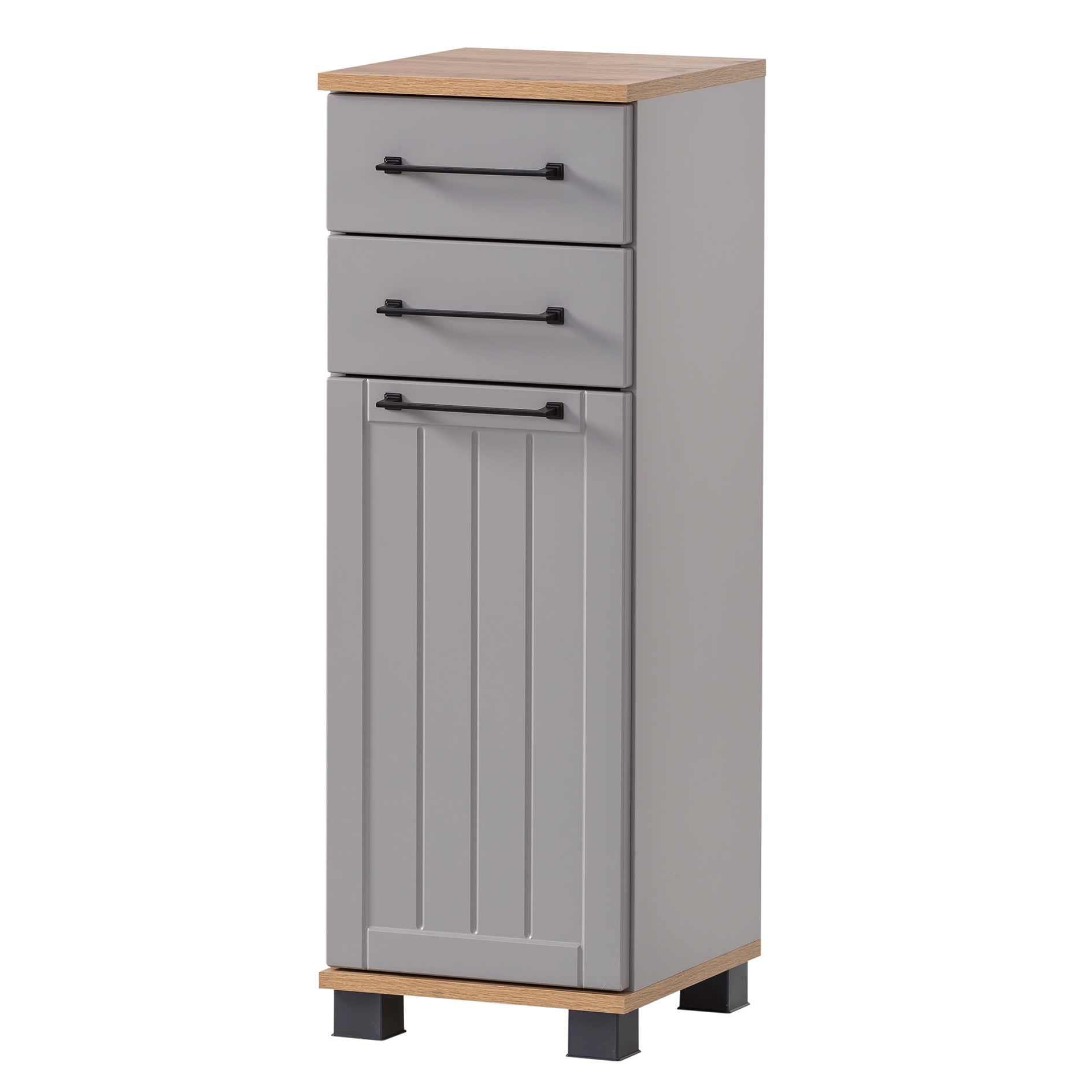 Unterschrank - platingrau-Eiche - 30 cm breit