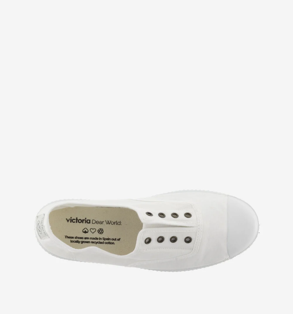 1915 INGLESA TENNIS TOILE DREC® ÉLASTIQUE Baskets en toile avec élastique pour femme BLANCO