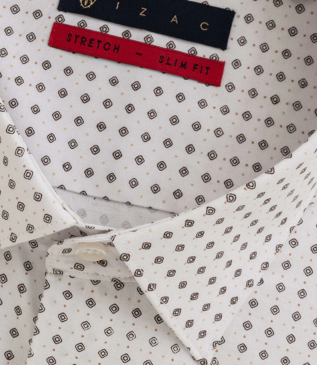 Chemise imprimé micro motifs blanc BAYARDOUT