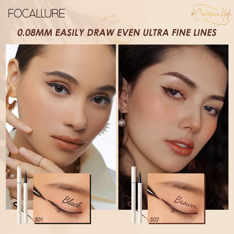 FOCALLURE - Langdurige waterdichte vloeibare eyeliner - 2 soorten