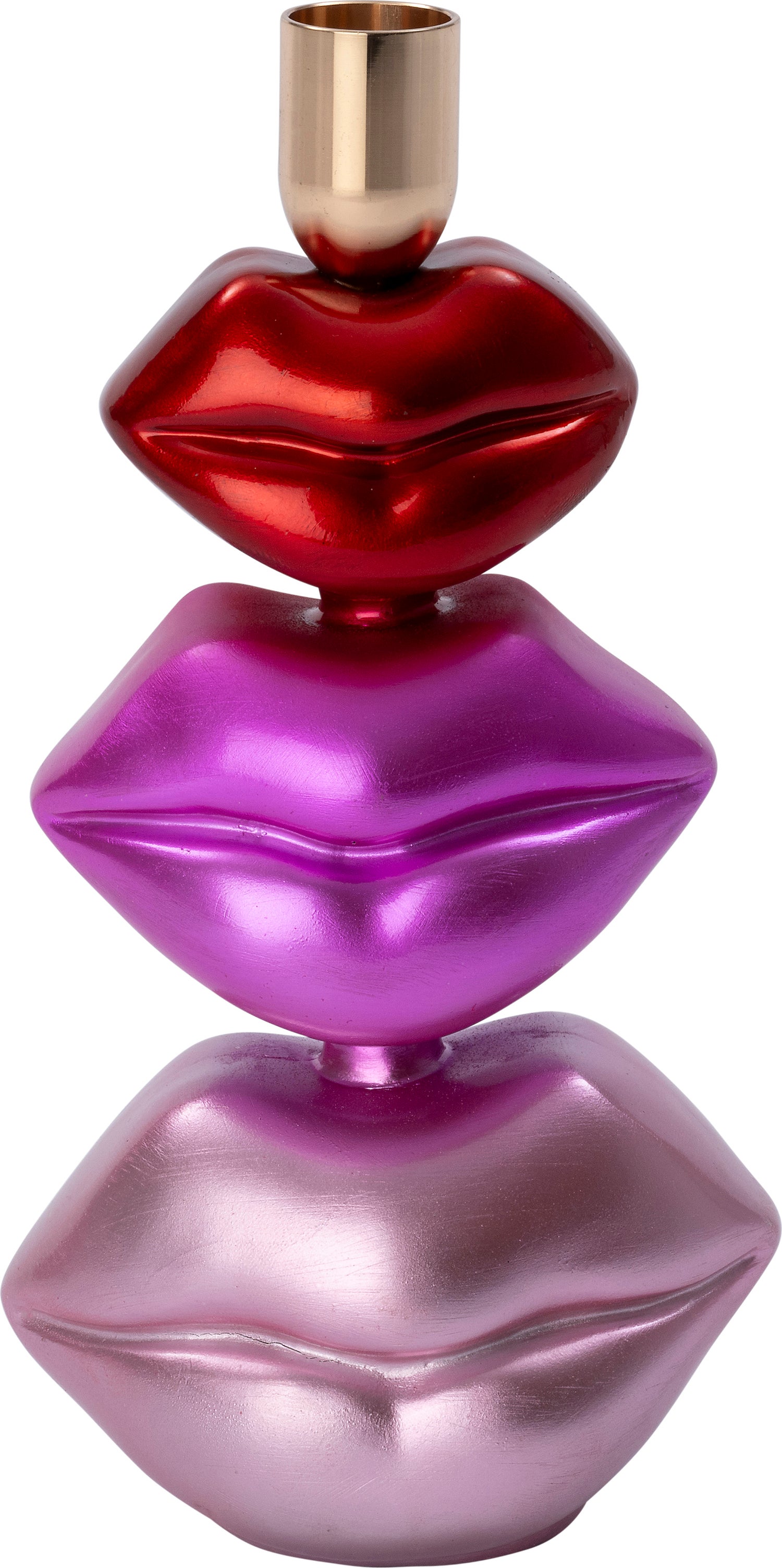 Intratuin kandelaar rood / roze 11,3 x 7,8 x 21,3 cm