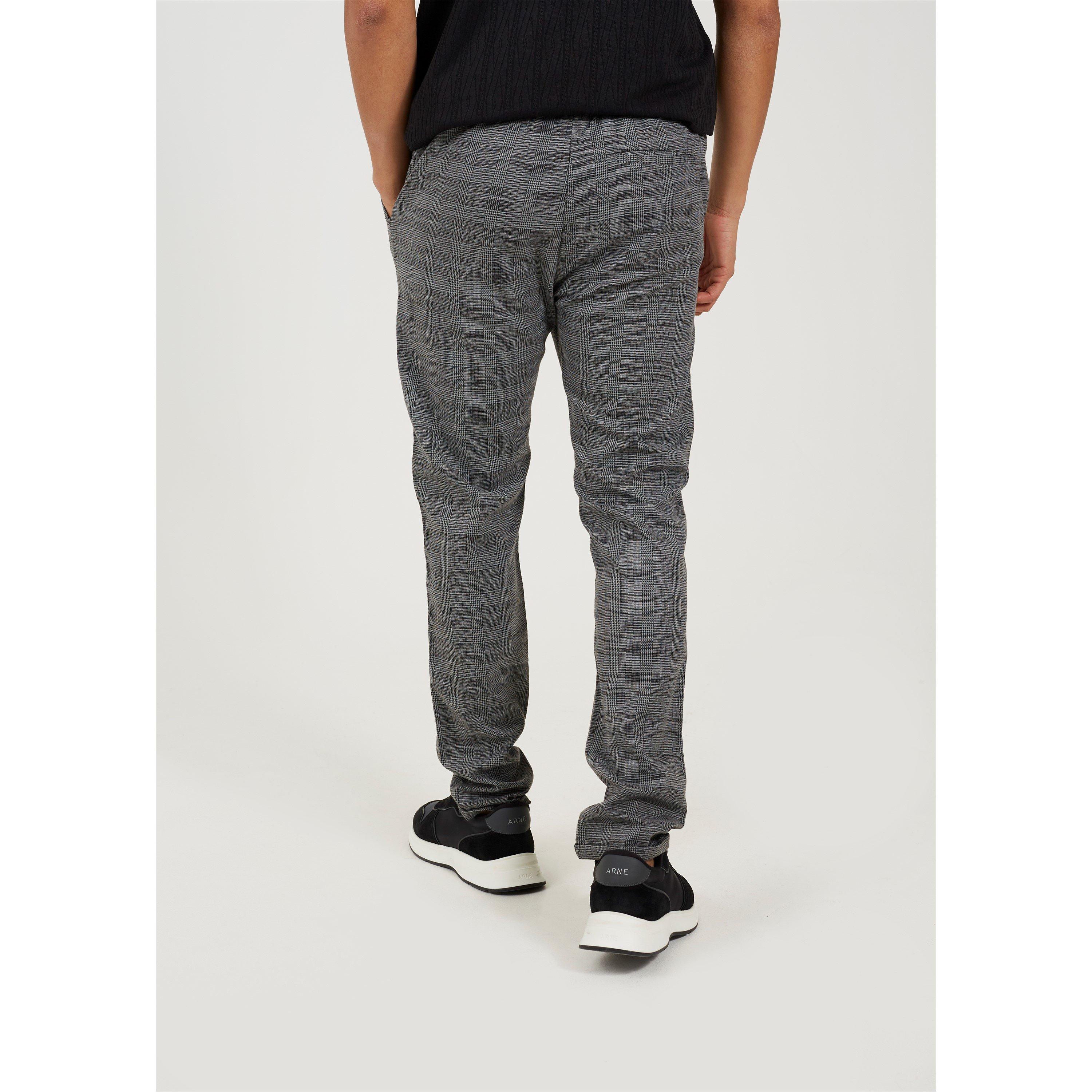 Brave Soul Grey Checked Trouser