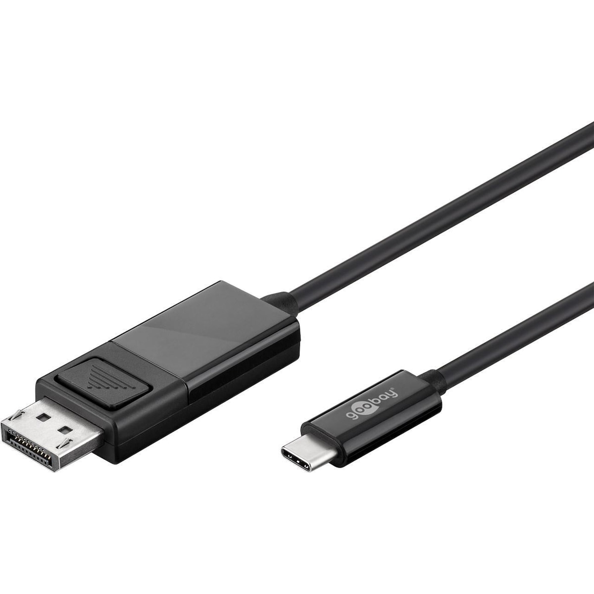 Goobay USB-C™-DisplayPort™-adapterkabel 4K 60 Hz, 1,20 m, svart