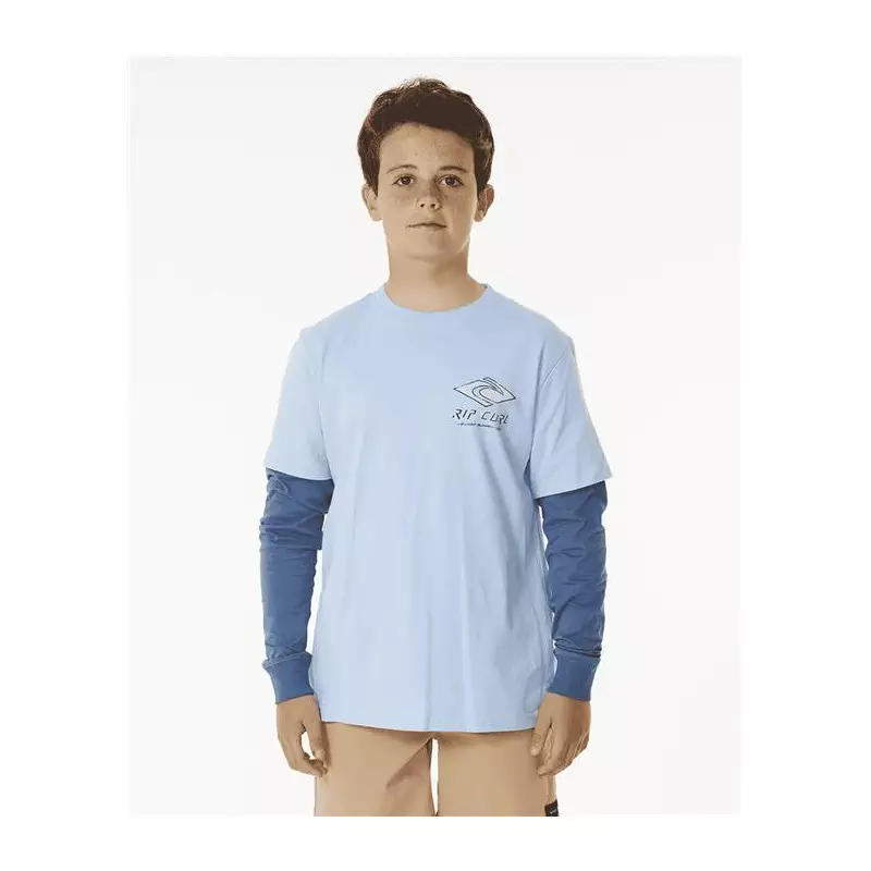 Teeshirt junior RIPCURL Pure Surf Ls 2 In 1 Tee-Boy Cool Blue