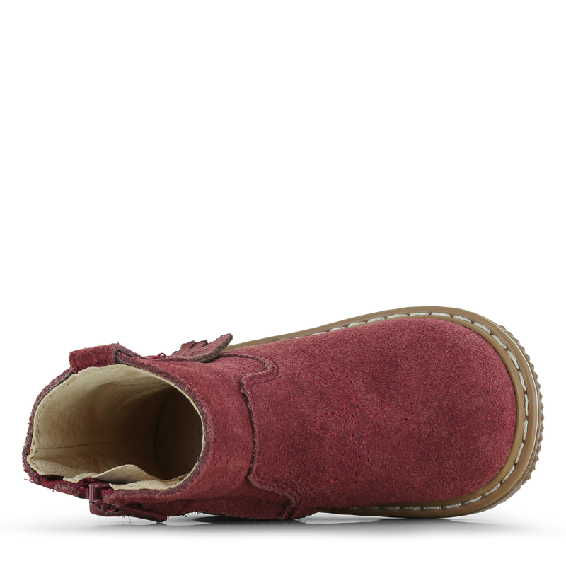 Shoesme bordeaux laarsje met franjes Suède | Sale