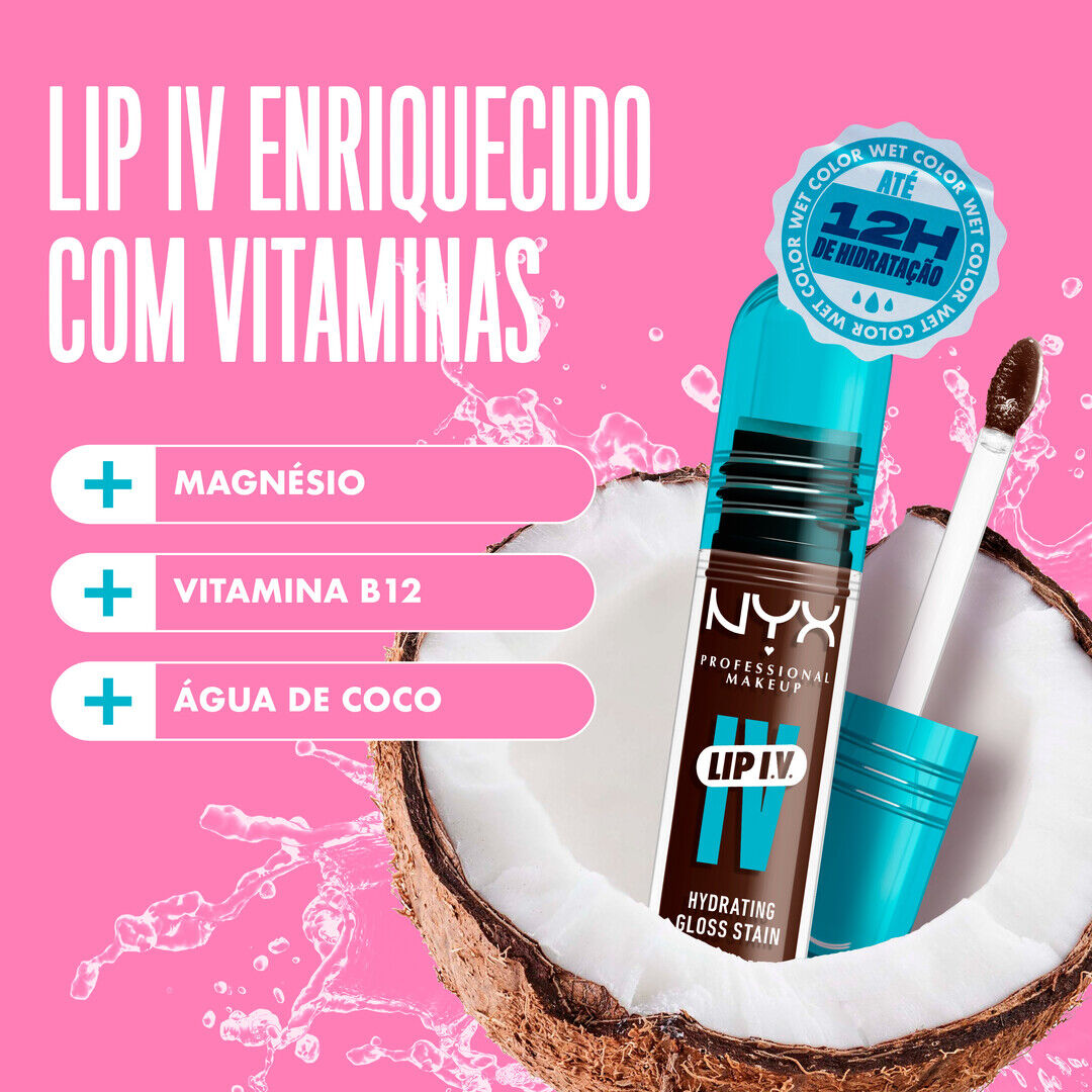 NYX Professional Makeup  Lip I.V. - Lip Gloss Stain Hidratante