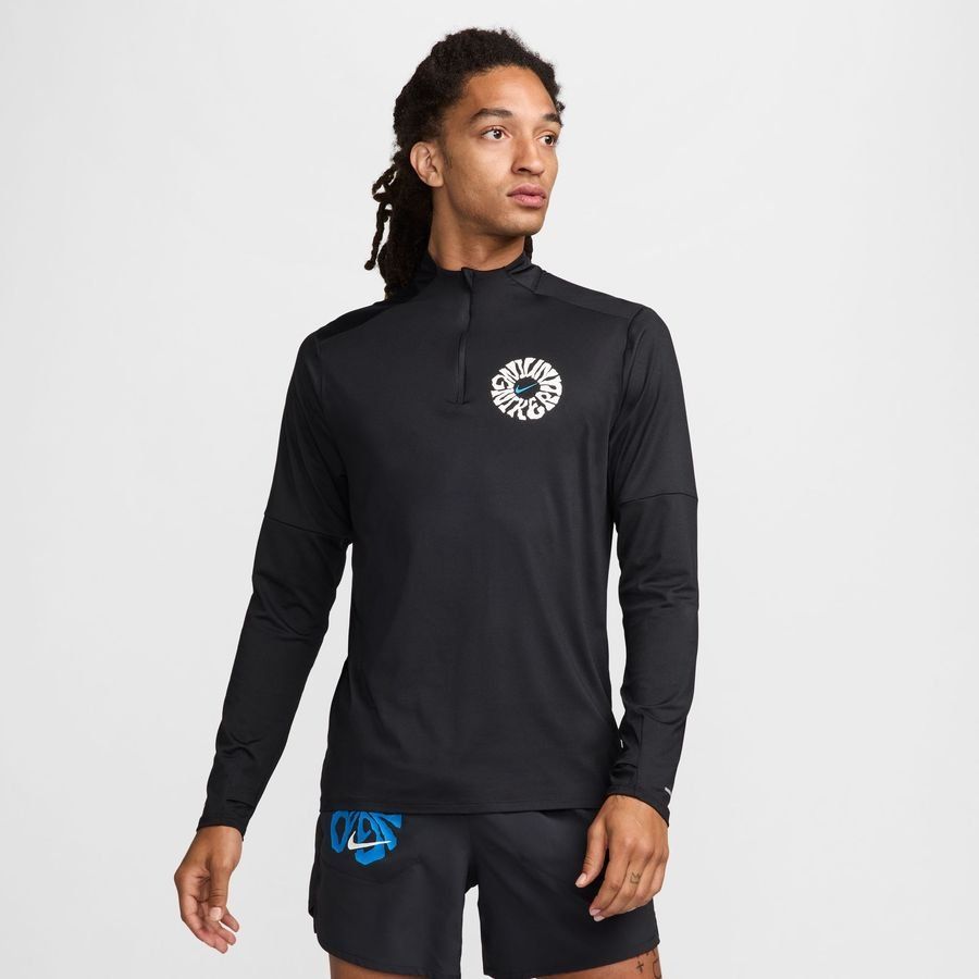 Nike Haut Running Dri-FIT Element Run Energy - Noir/Bleu