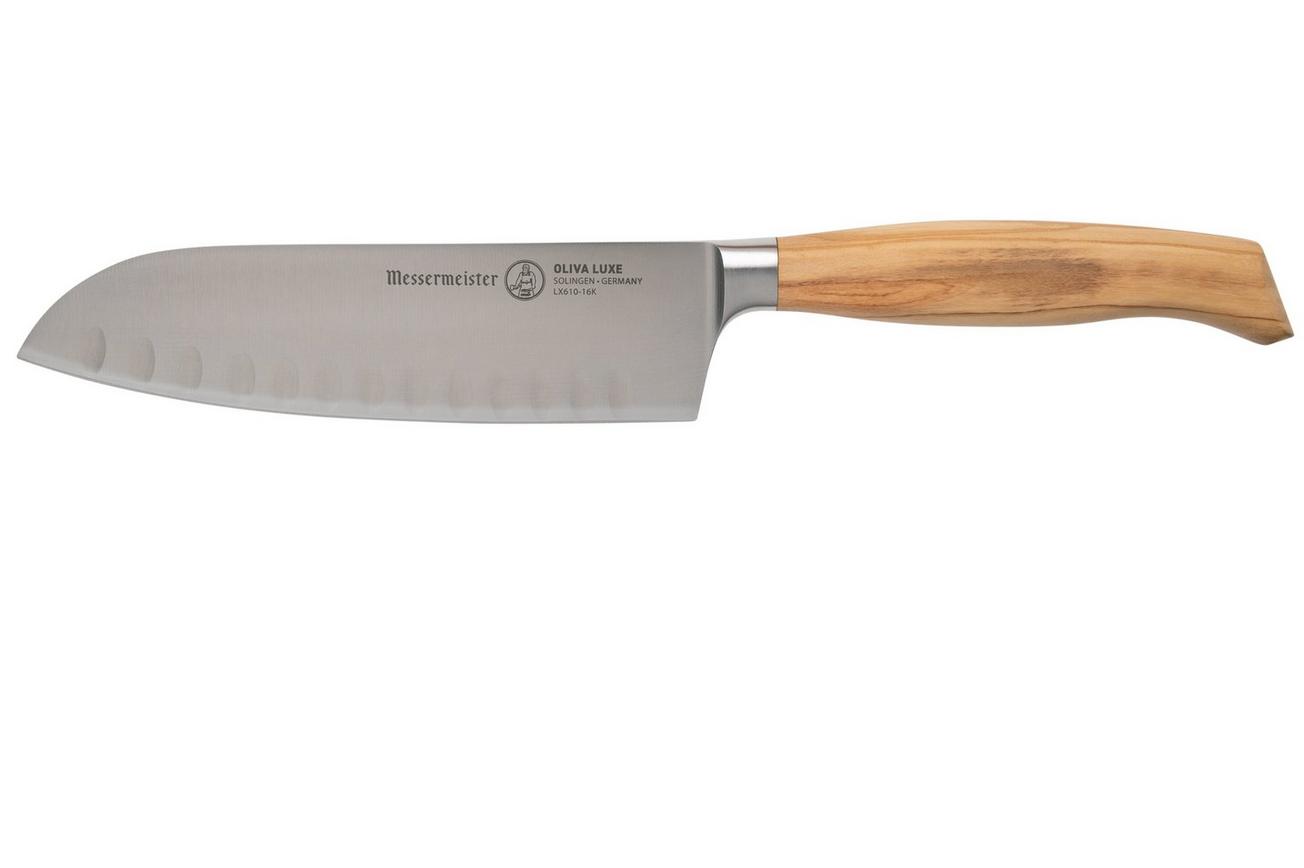 Messermeister Oliva Luxe LX610-16K santoku met kuiltjes, 16 cm