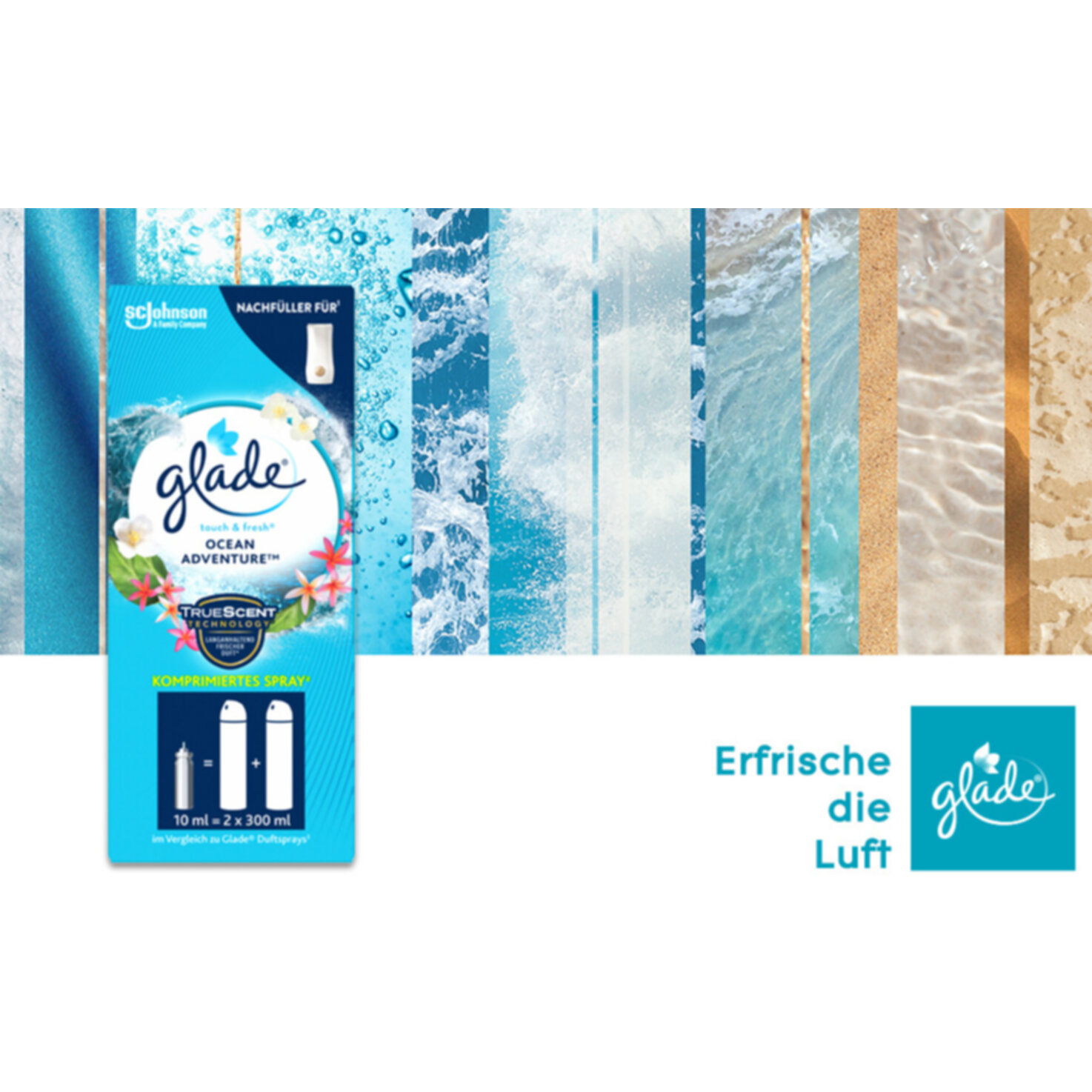 Glade Touch & Fresh Minispray Nachfüller Ocean Adventure