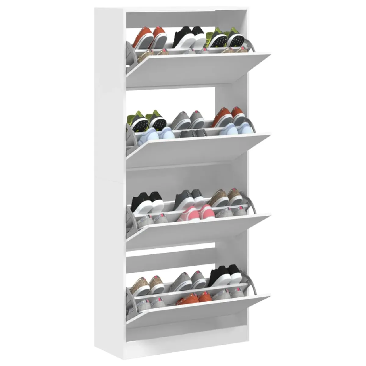 VIDAXL Armoire à chaussures blanc