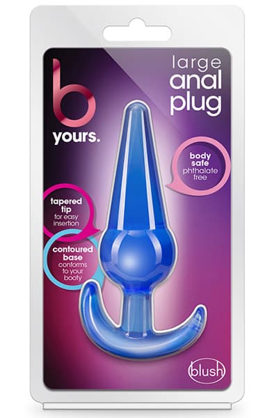 B Yours Large Anal Plug Blue Analplugg