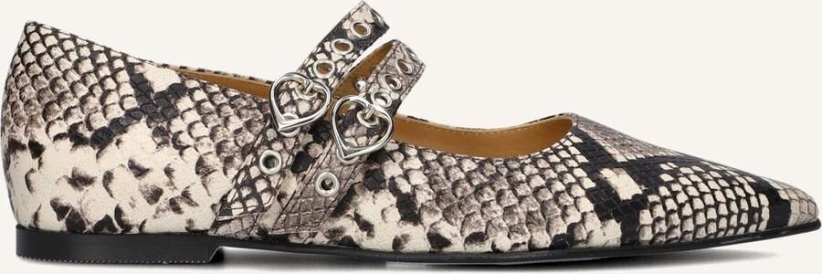 TORAL Ballerina Dames Coeur Maat: 37 Materiaal: Leer Kleur: Zwart