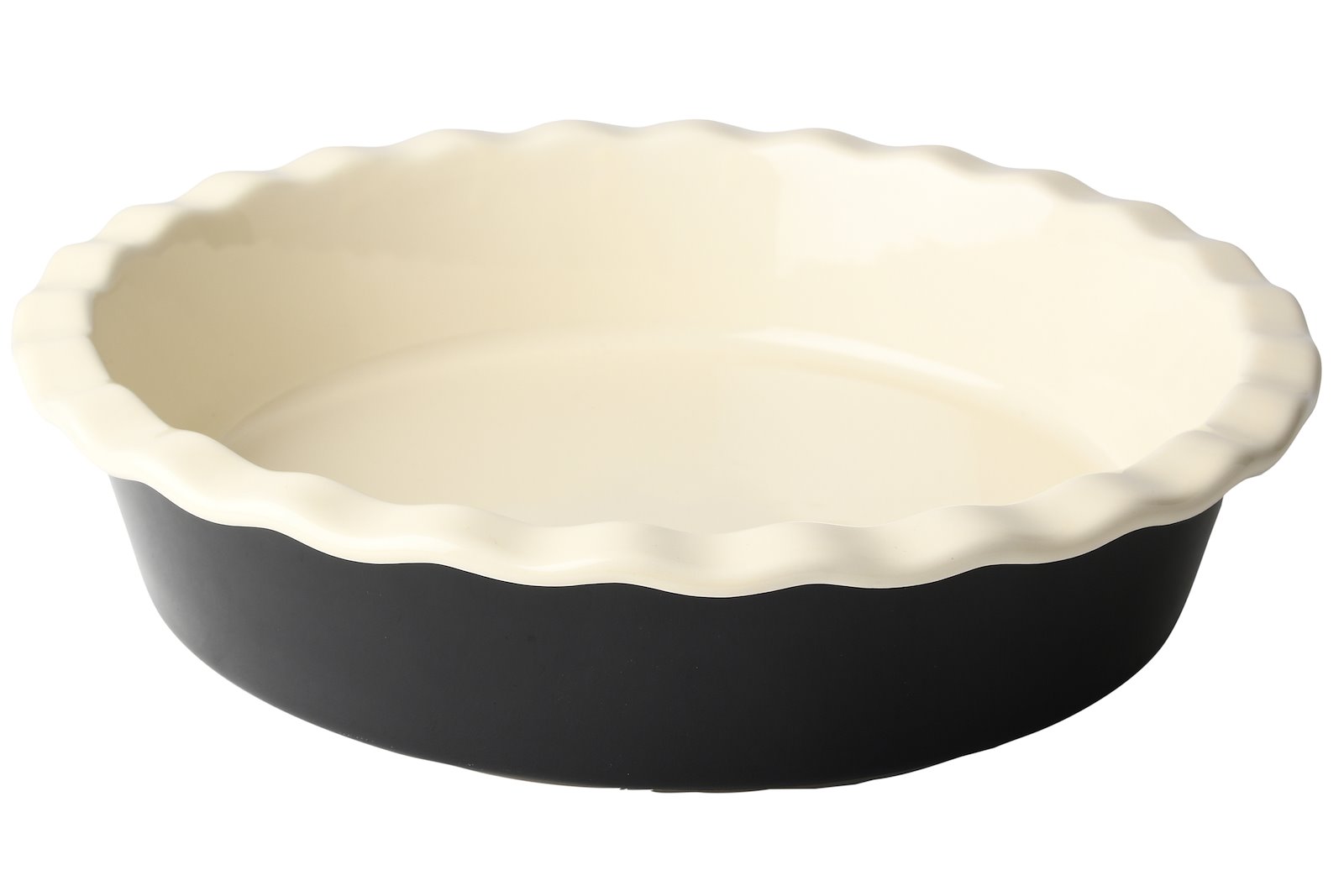 Benedict paiform Sort/krem stengods Ø25,5 H5,5 cm