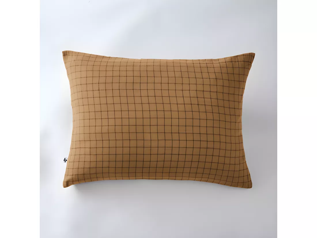 Taie d'oreiller Tissé-teint petits carreaux Déco 