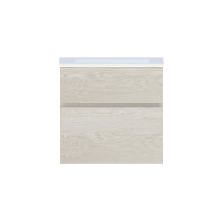 Meuble sous vasque Calao aspect chêne naturel 60 cm