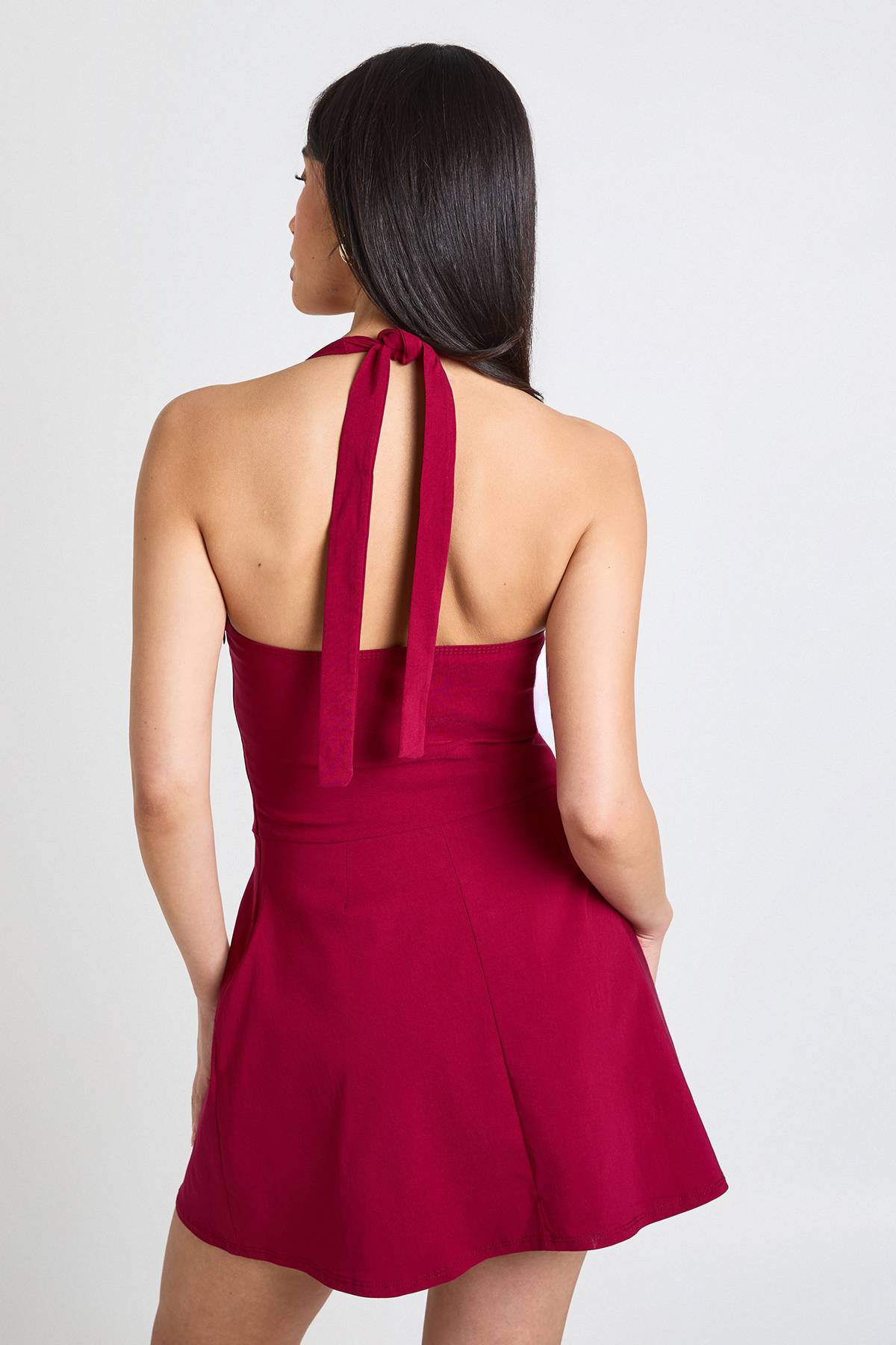 boohoo Robe Courte À Encolure Carrée Dos Nu