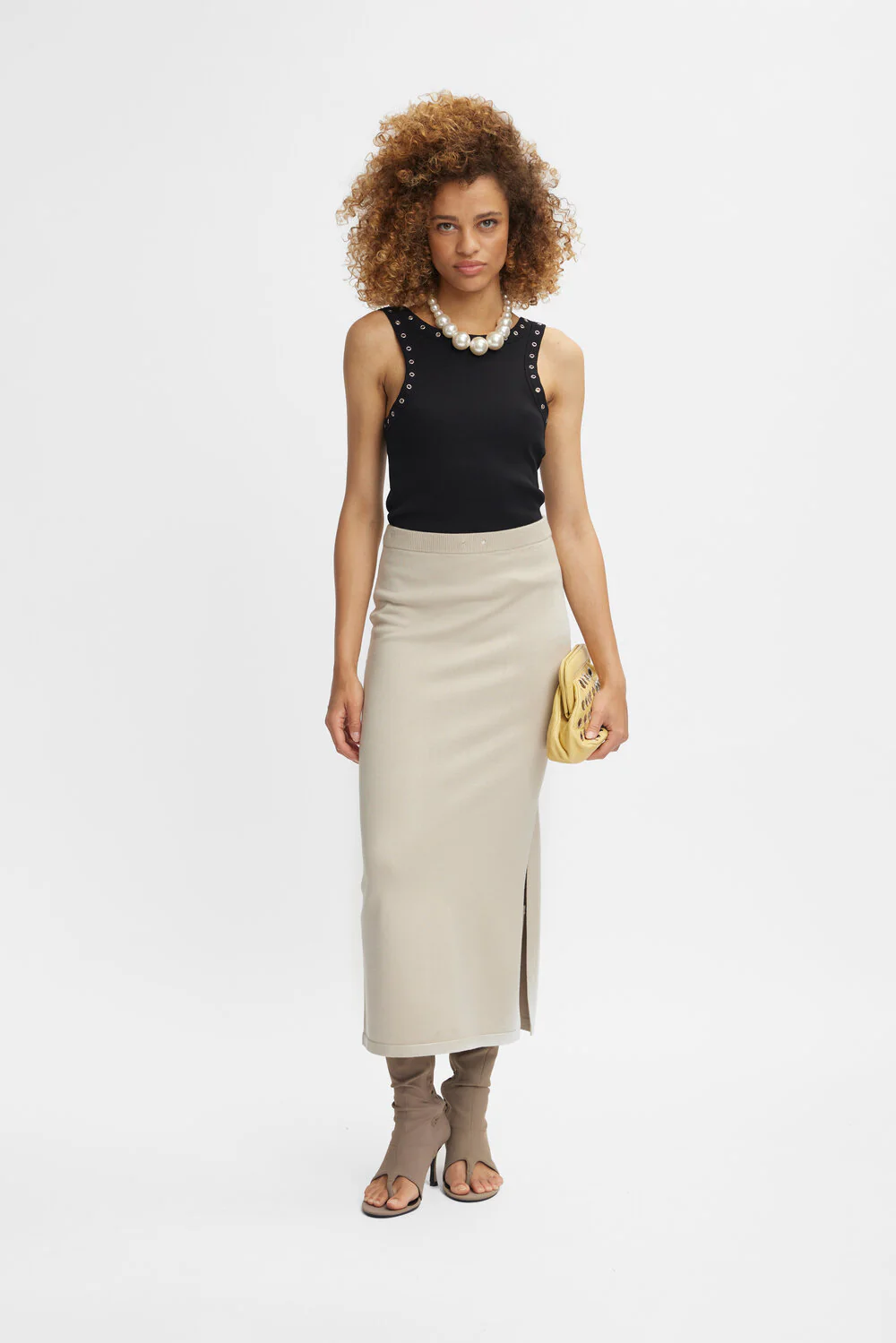 GESTUZ  DrewGZ eyelet tanktop - sort