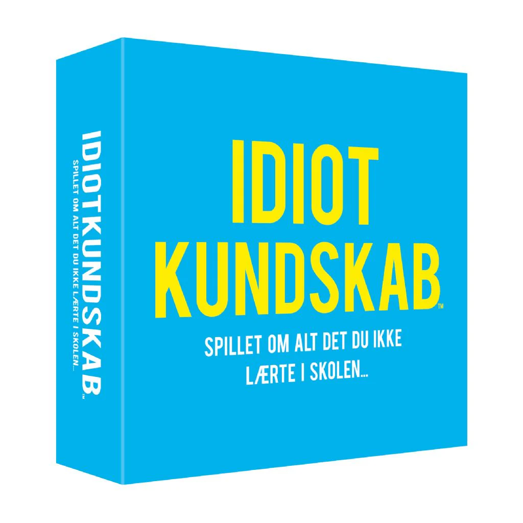 Kylskåpspoesi  Idiotkundskab spørgsmålsspil - 14x14 cm.