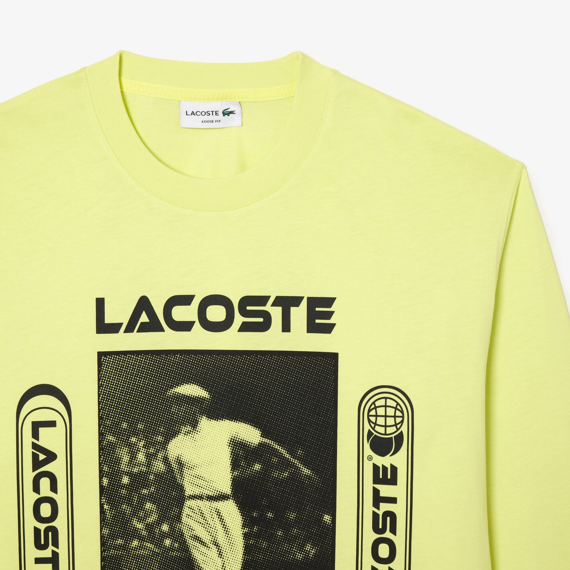 T-shirt loose fit avec imprimé René Lacoste T-Shirts - Bleu - Lacoste - Homme