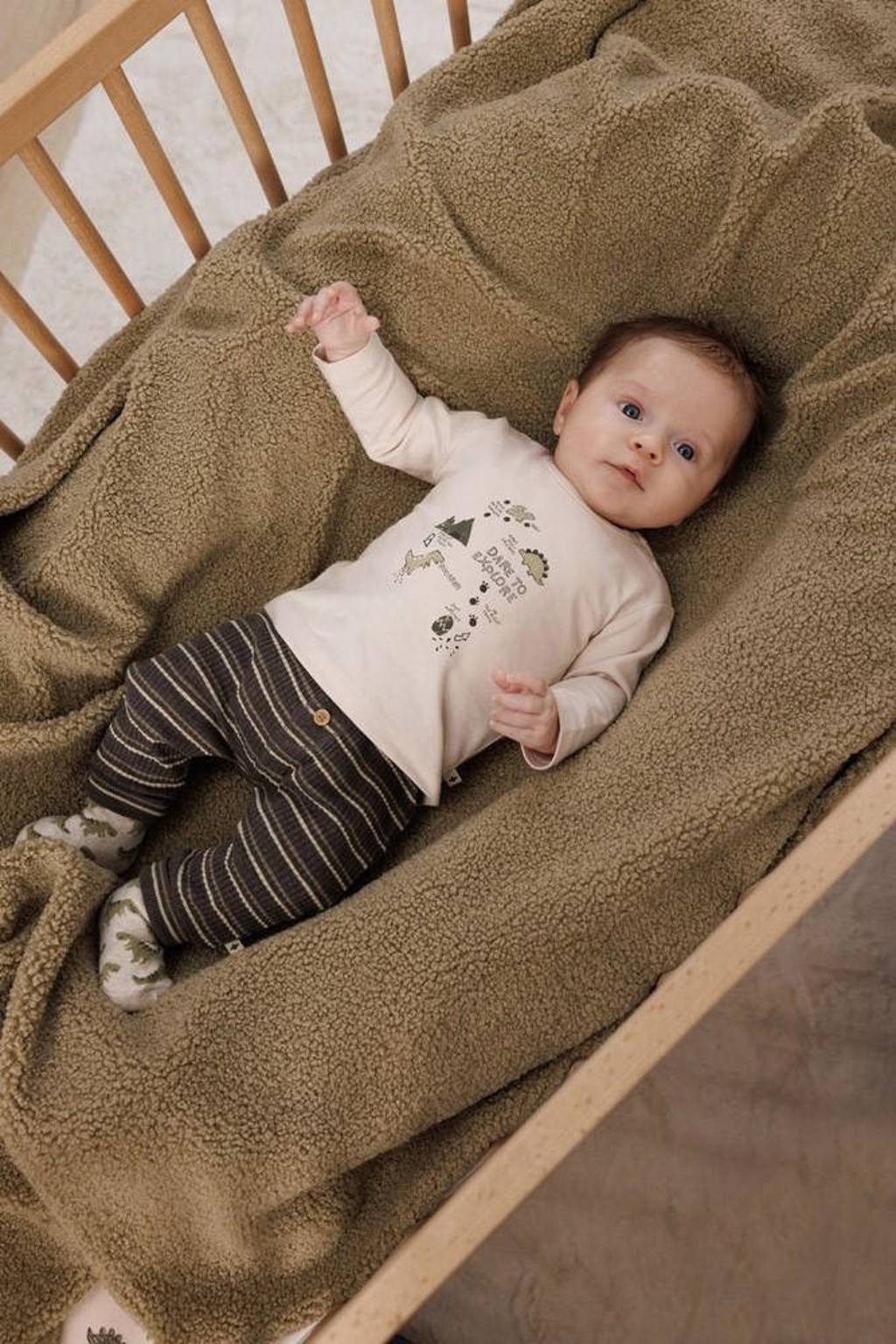 Feetje casual broek Rawrsome grijsbruin