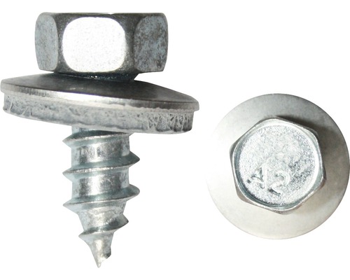 Gevelconstructieschroef met afdichtring 6,5x75 mm RVS A2, 100 stuks