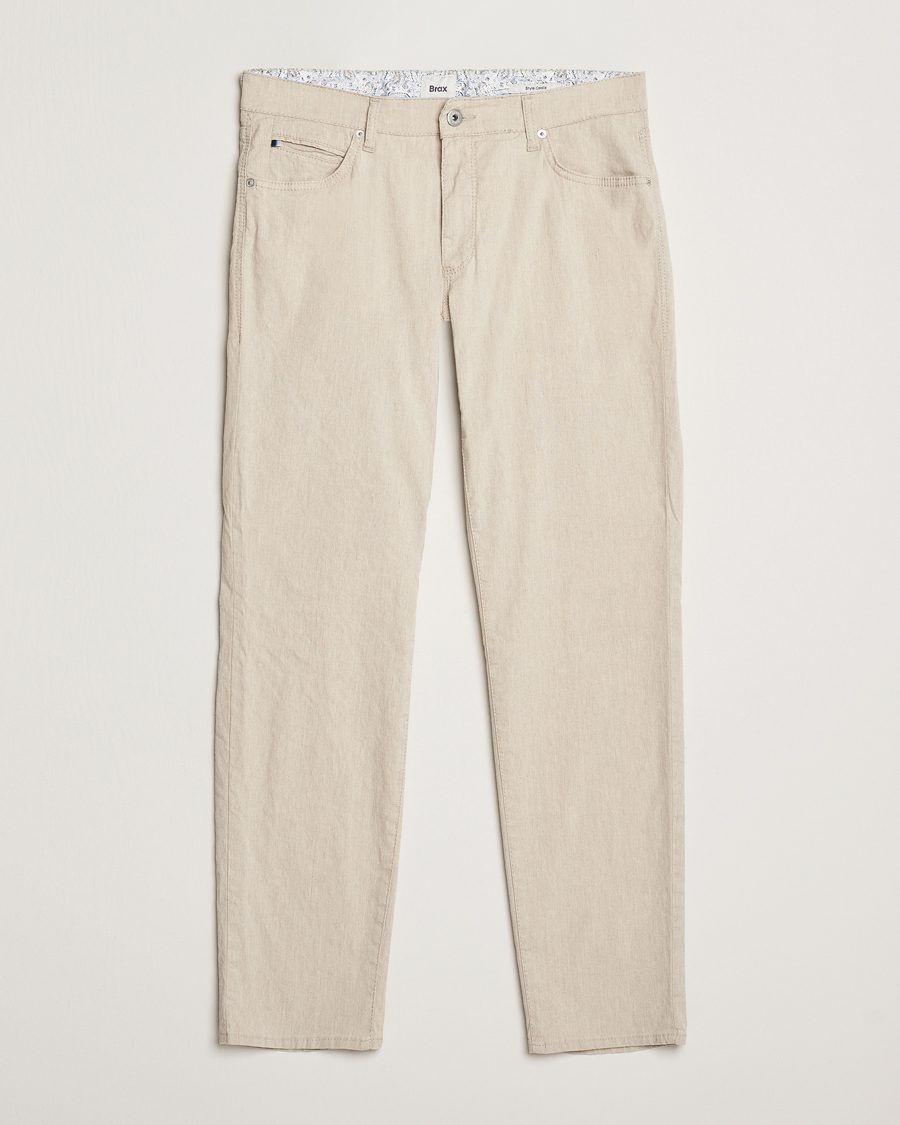 Brax Cadiz Linen-Flex 5-Pocket Pants Beach