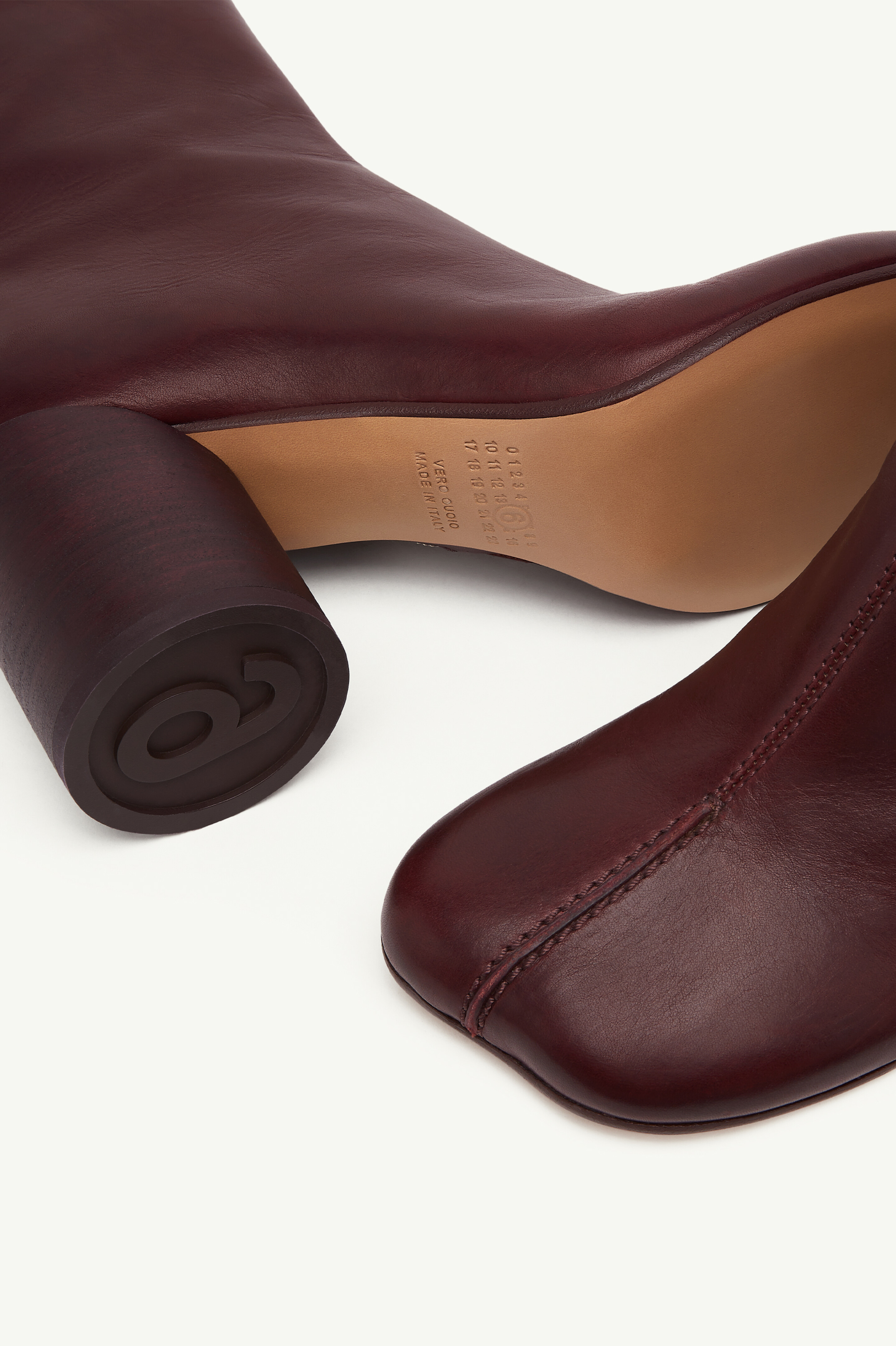 Bottines Anatomic Stitch en cuir de veau pour femme | MM6