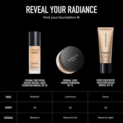 bareMinerals Original Pure Serum Radiant Liquid Foundation, Medium Neutral 4.5