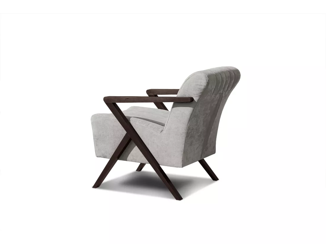 Fauteuil fixe Lebron, tissu beige
