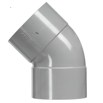 Martens PVC bocht 45° grijs 2x mof 32 mm
