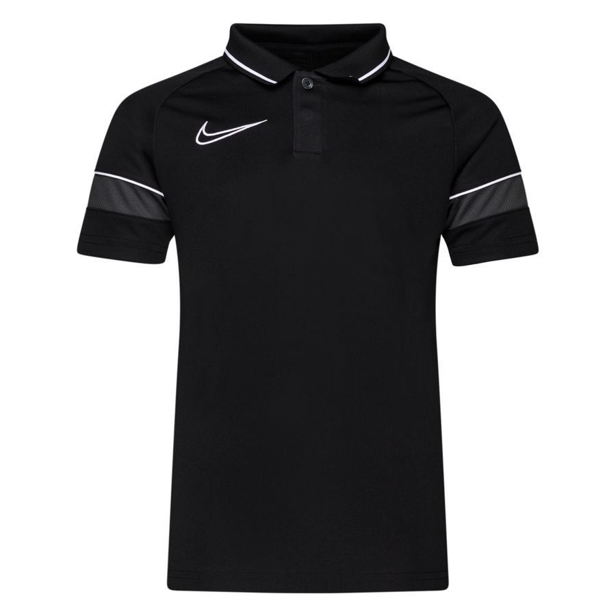 Nike Polo Dri-FIT Academy 21 - Noir/Blanc/Gris Enfant