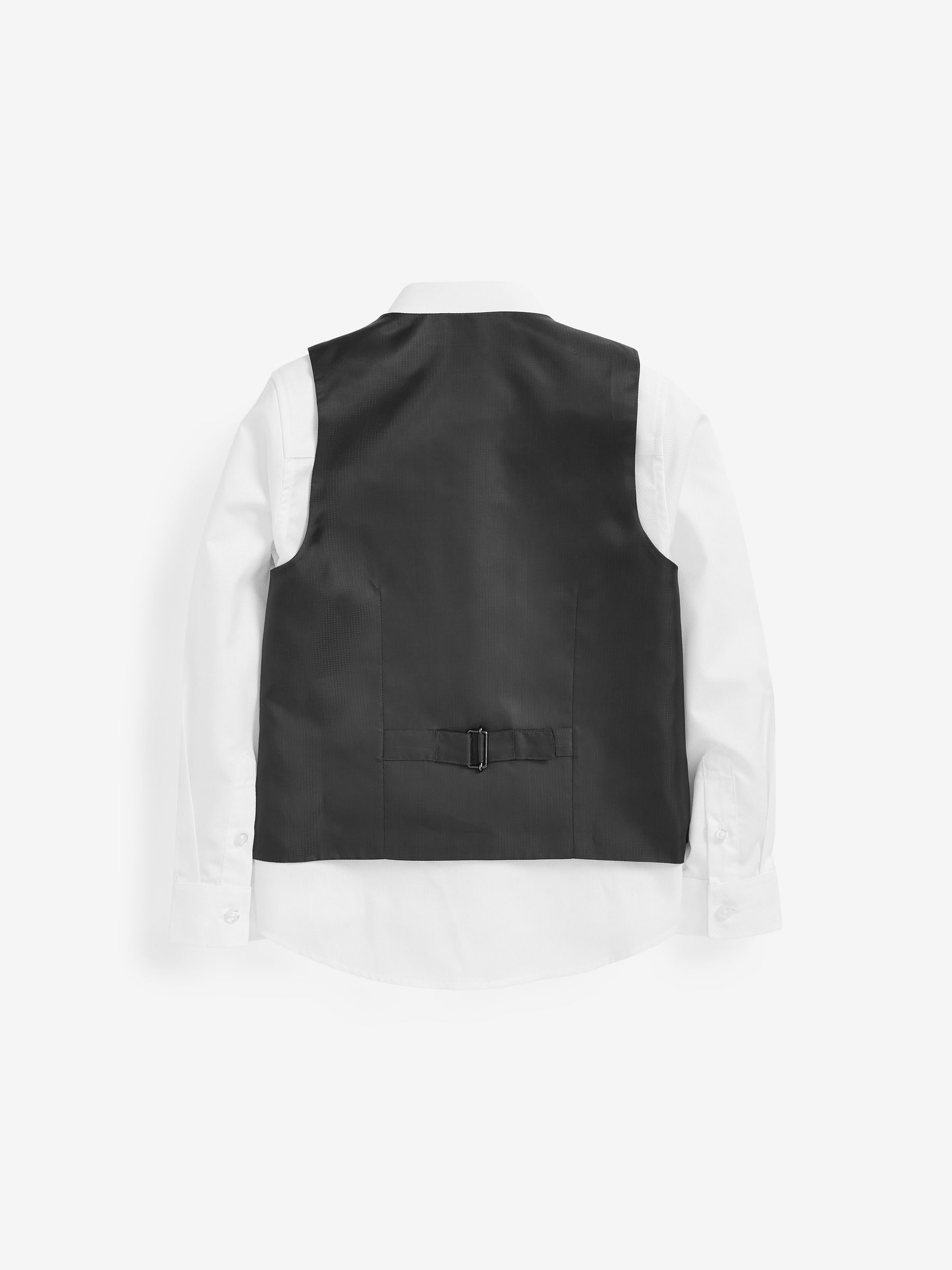 Zwart - Set van gilet, overhemd en effen stropdas (12 mnd - 16 jr)