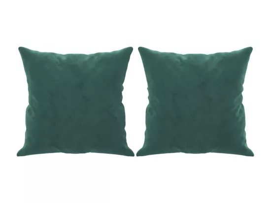 Canapé 2 places avec oreillers vert foncé 120 cm velours