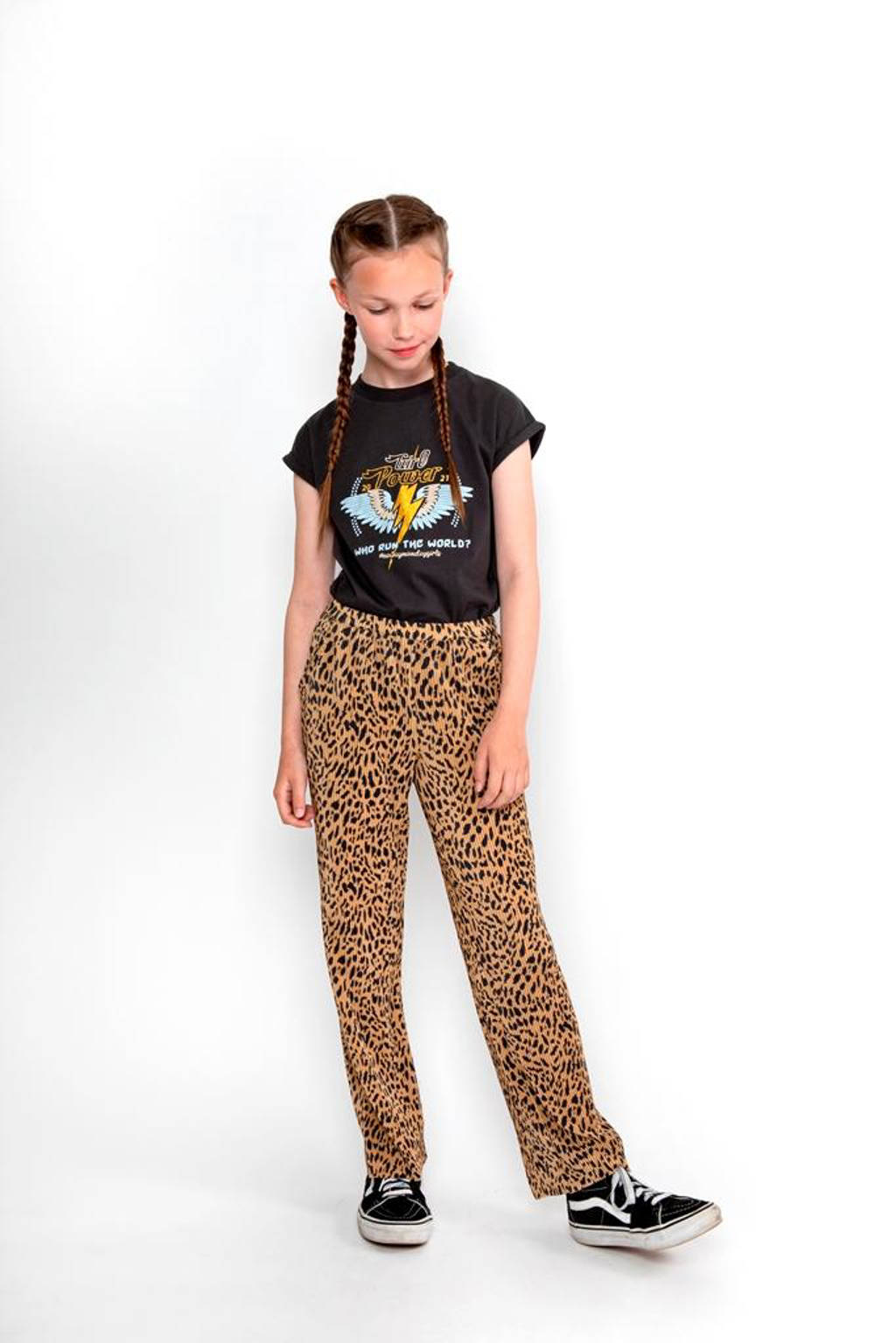 No Way Monday T-shirt met printopdruk donkergrijs
