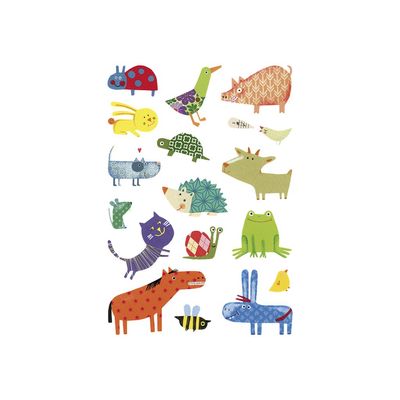 Maildor - 6 feuilles gommettes animaux