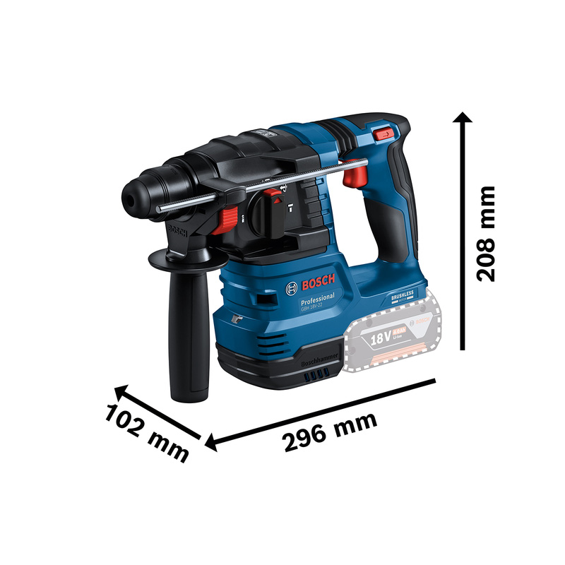Bosch GBH 18V-22 accu combihamer (body) 18V Li-ion