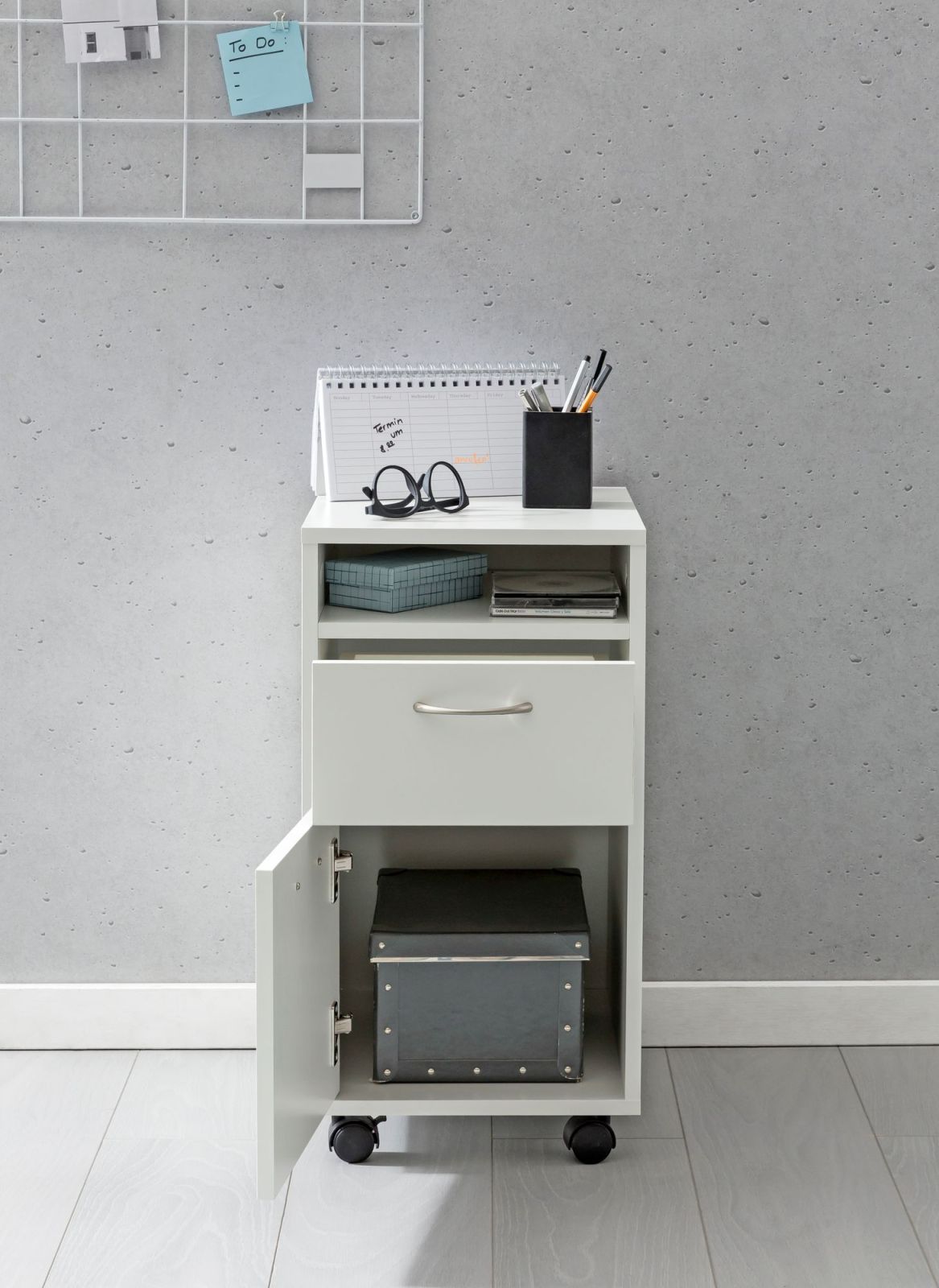 Rollcontainer - weiß - 33 cm breit