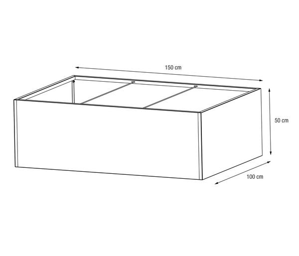 Herstera Metall-Pflanzkasten Cube Edge LED,